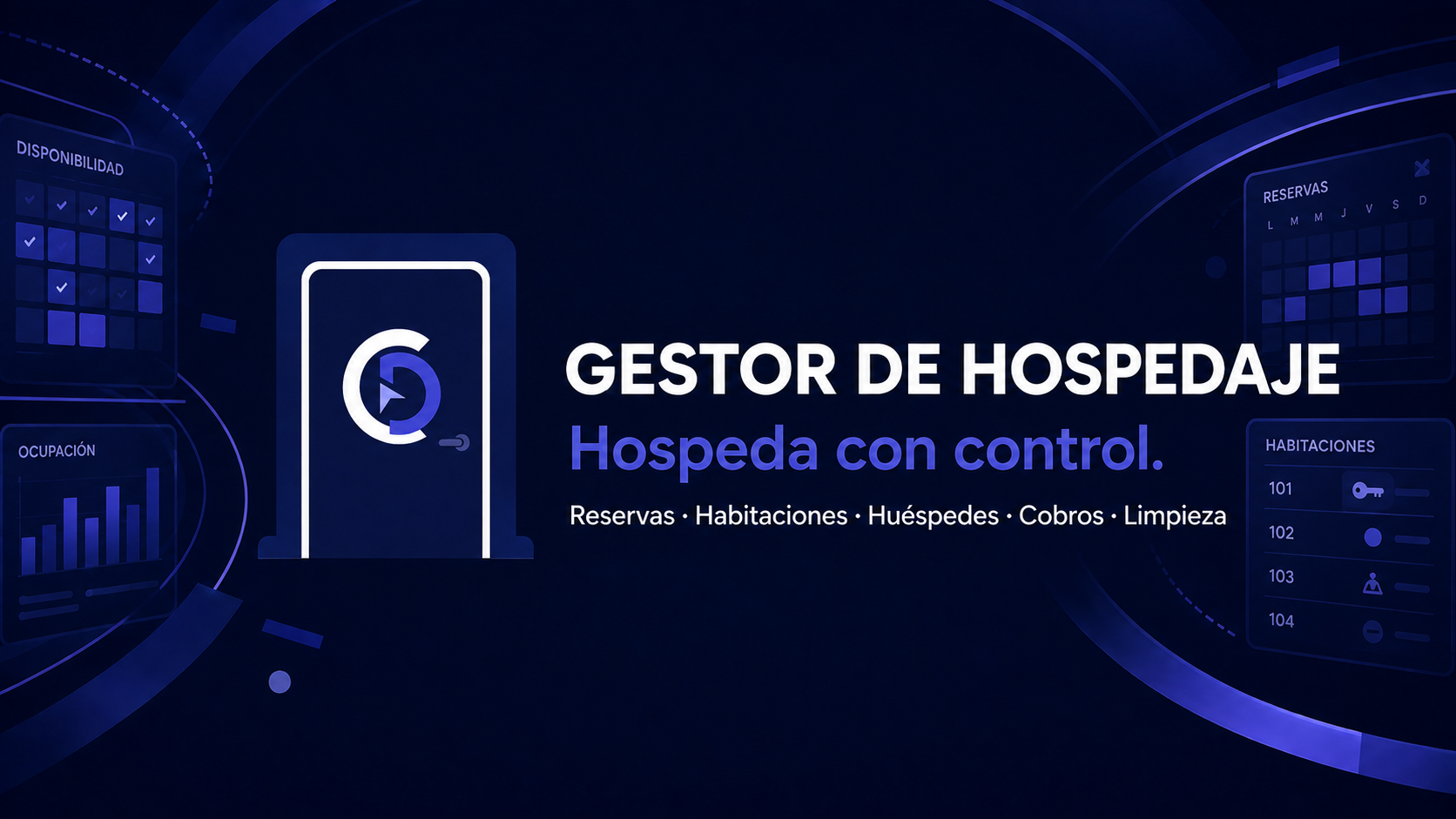 Click Derecho Gestor de Hospedaje: hospeda con control. Reservas, habitaciones, huéspedes, cobros y limpieza.