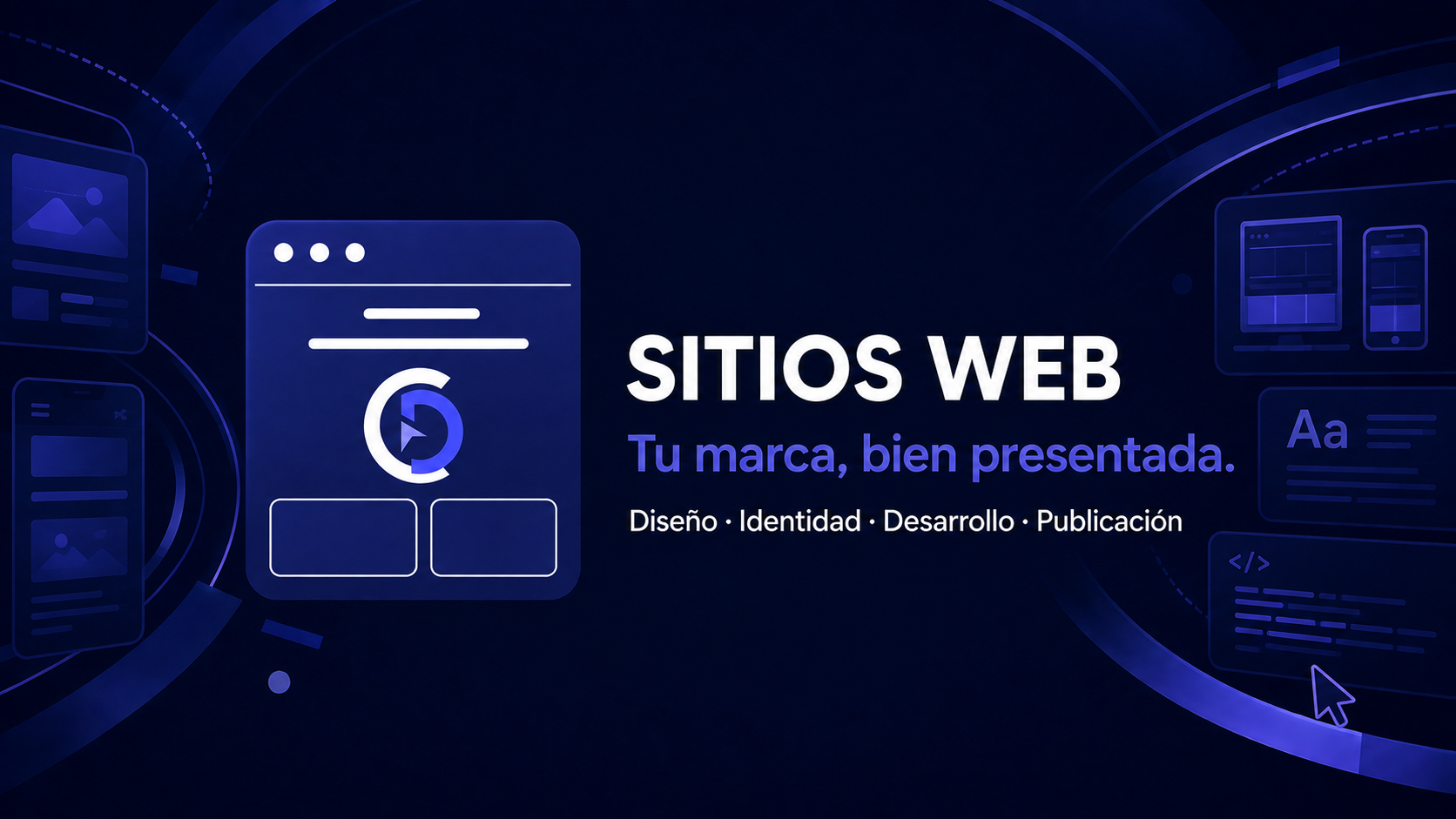 Click Derecho Sitios Web: tu marca, bien presentada. Diseño, identidad, desarrollo y publicación.