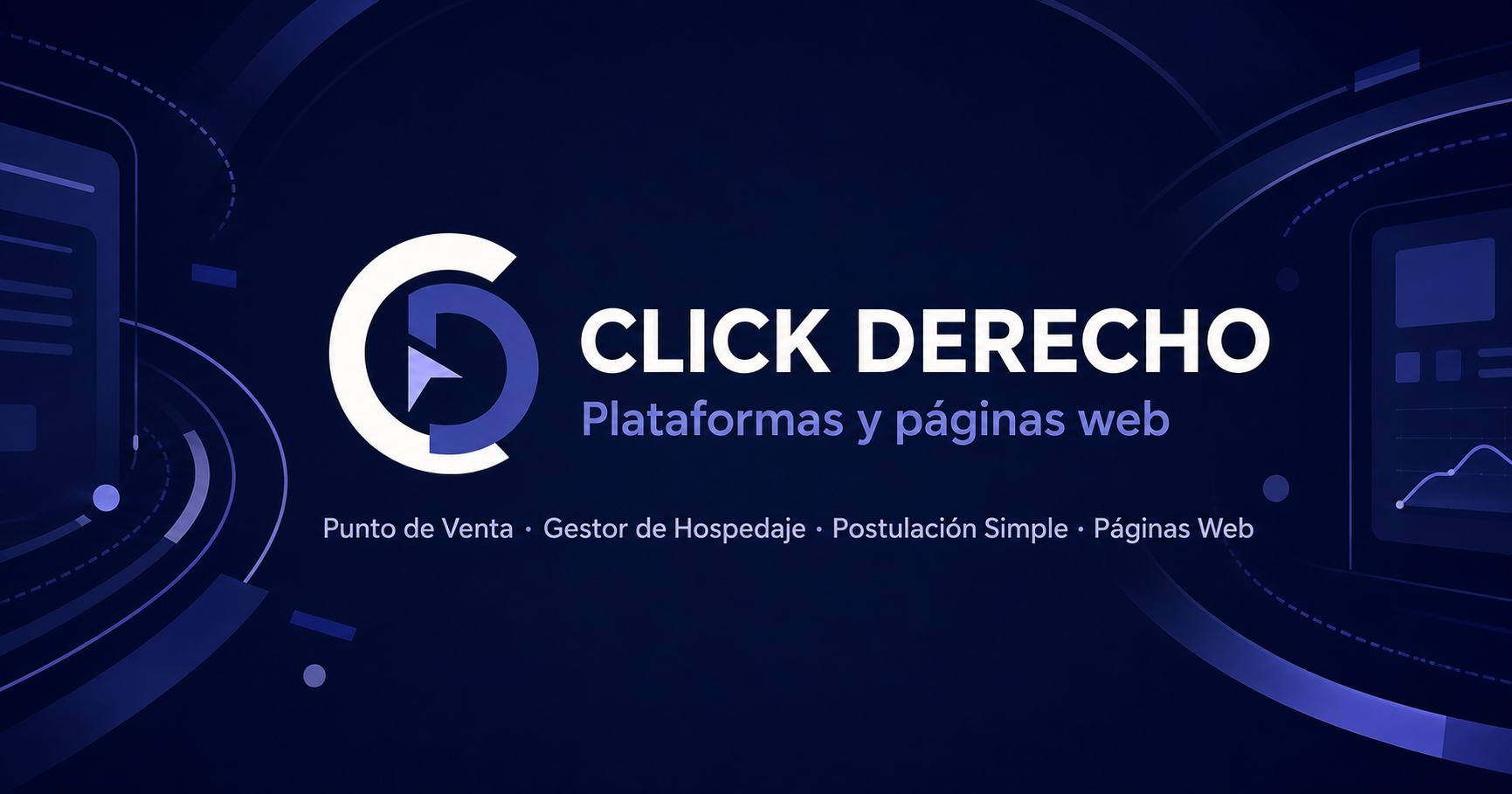 Click Derecho: Punto de Venta, Gestor de Hospedaje, Postulación Simple y páginas web